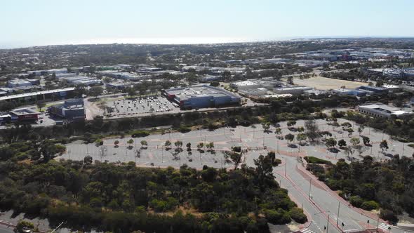 Aerial View of a Commercial Area Car Park in Australia