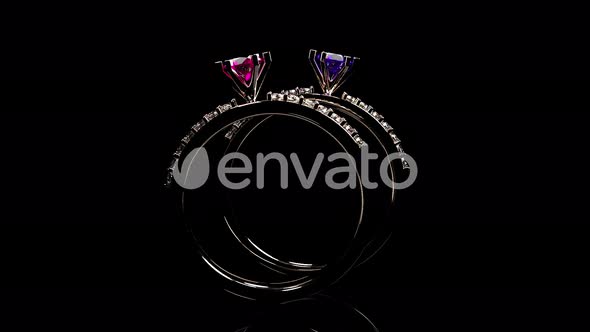 3D Jewelry Two Ring Render
