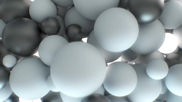 Clean White And Dark Spheres