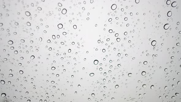 Close-Up of Water Droplets on Glass 