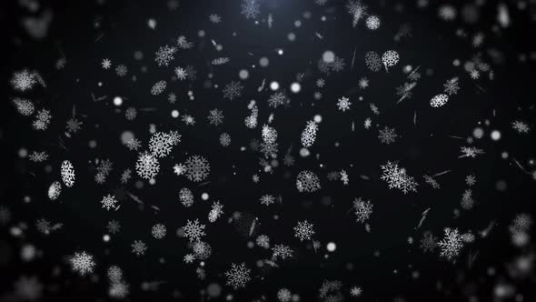 Snowflake falling