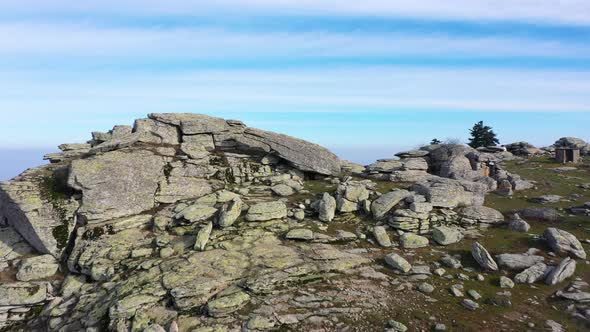 Aerial View of the Beautiful Mountains of Turkey Next to the Aegean Sea alt