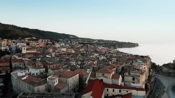 Tropea Stunning Aerial View of the City at Sunset alt