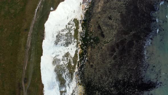Aerial View of the White Cliffs of Dover Which Face Towards Continental Europe alt