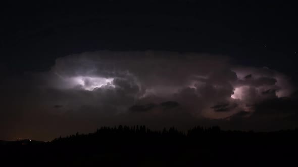 Thunderstorm with spectacular lightning