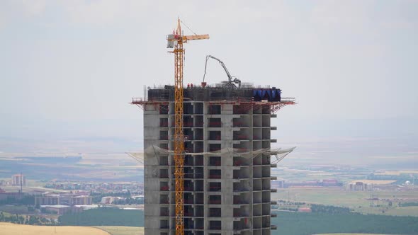 8K Single Construction Of Skyscraper’s Tower
