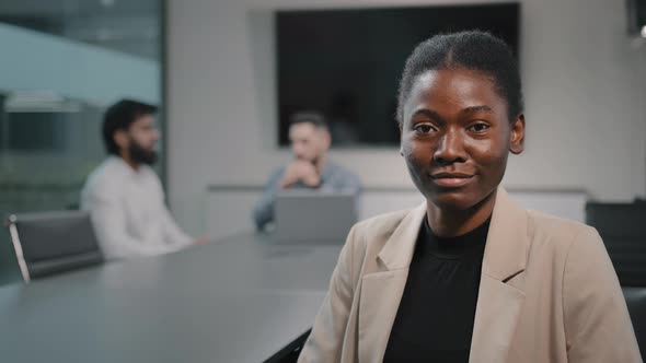 African Successful Woman Satisfied with Insurance Service Teamwork Collaboration Professional alt