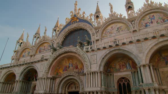 Cathedral Basilica of Saint Mark on Piazza San Marco in Venice Italy Europe