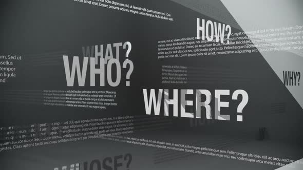 Question Words Background Animation Seamless Loop