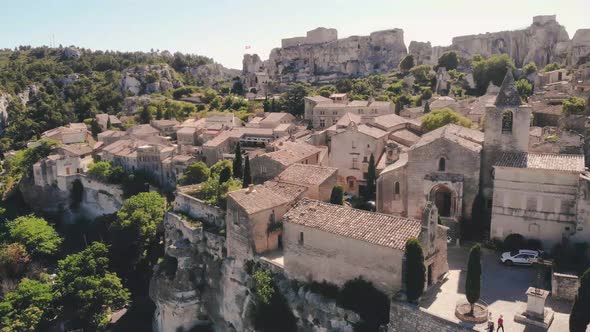 Les Baux De Provence France Old Historical Village Build on a Hill in the Provence Les Baux De alt