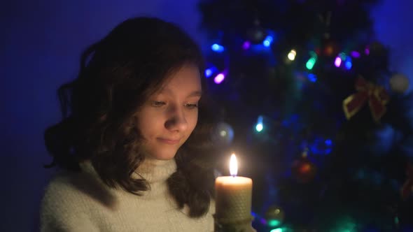 A Girl With A New Year's Candle alt