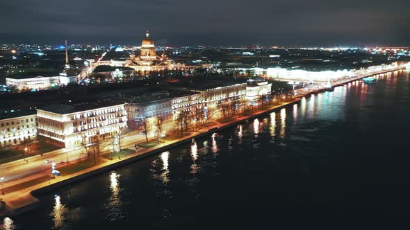 Aerial View To Admiralty Building, St Petersburg, Russia