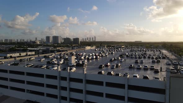 aerial footage of a parking lot in fort lauderdale florida alt