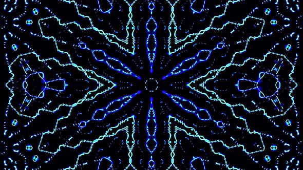 shining bright lines set blue wave motion, colorful, on black background alt