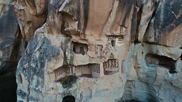 The Cappadocia Goreme Open-Air Museum Close-up Drone Shoot alt