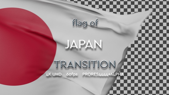 Flag of Japan transition | UHD | 60fps alt