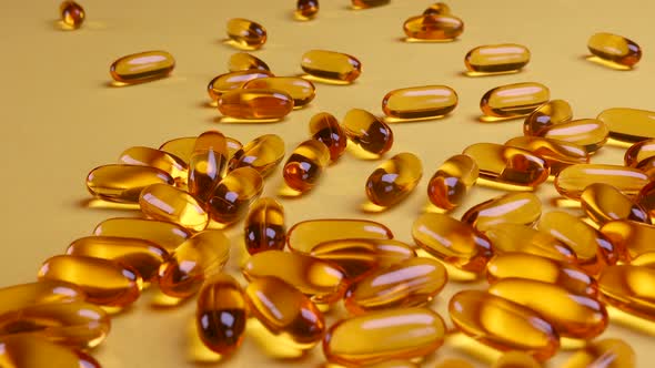 Omega Fish Oil Dietary Supplement Falling