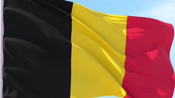 Belgium Flag Looping Background