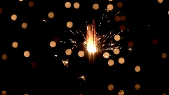 Sparklers Burning in Ambient Lights
