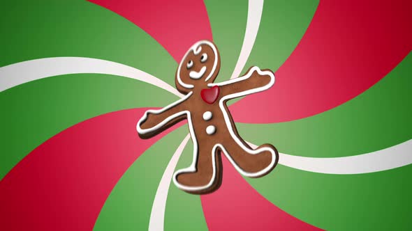 Gingerbread man dancing