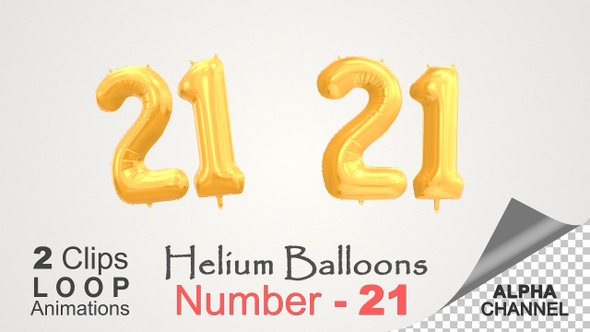 Celebration Helium Balloons With Number – 21