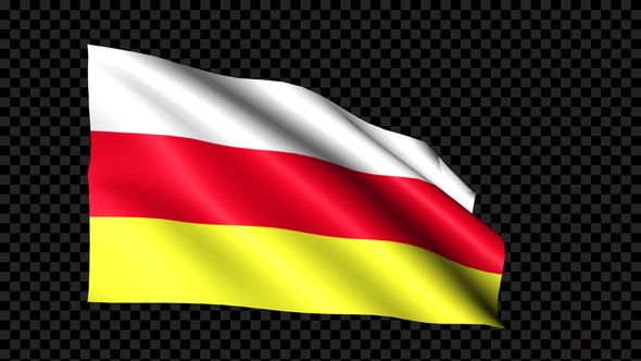 South Ossetia Flag Blowing In The Wind alt