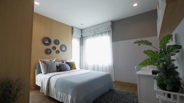 Natural Light Stylish Bedroom Decoration Walkthrough alt